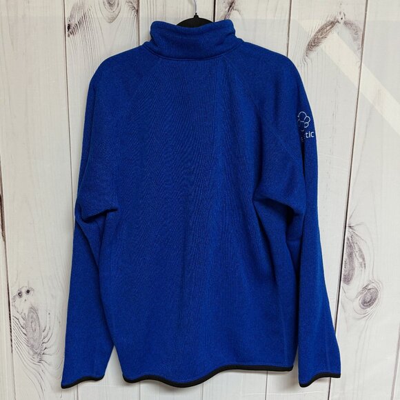 Patagonia Men’s Better Sweater 1/4 Zip Pullover Large Blue Fleece – Elastic Logo - Picture 2 of 9